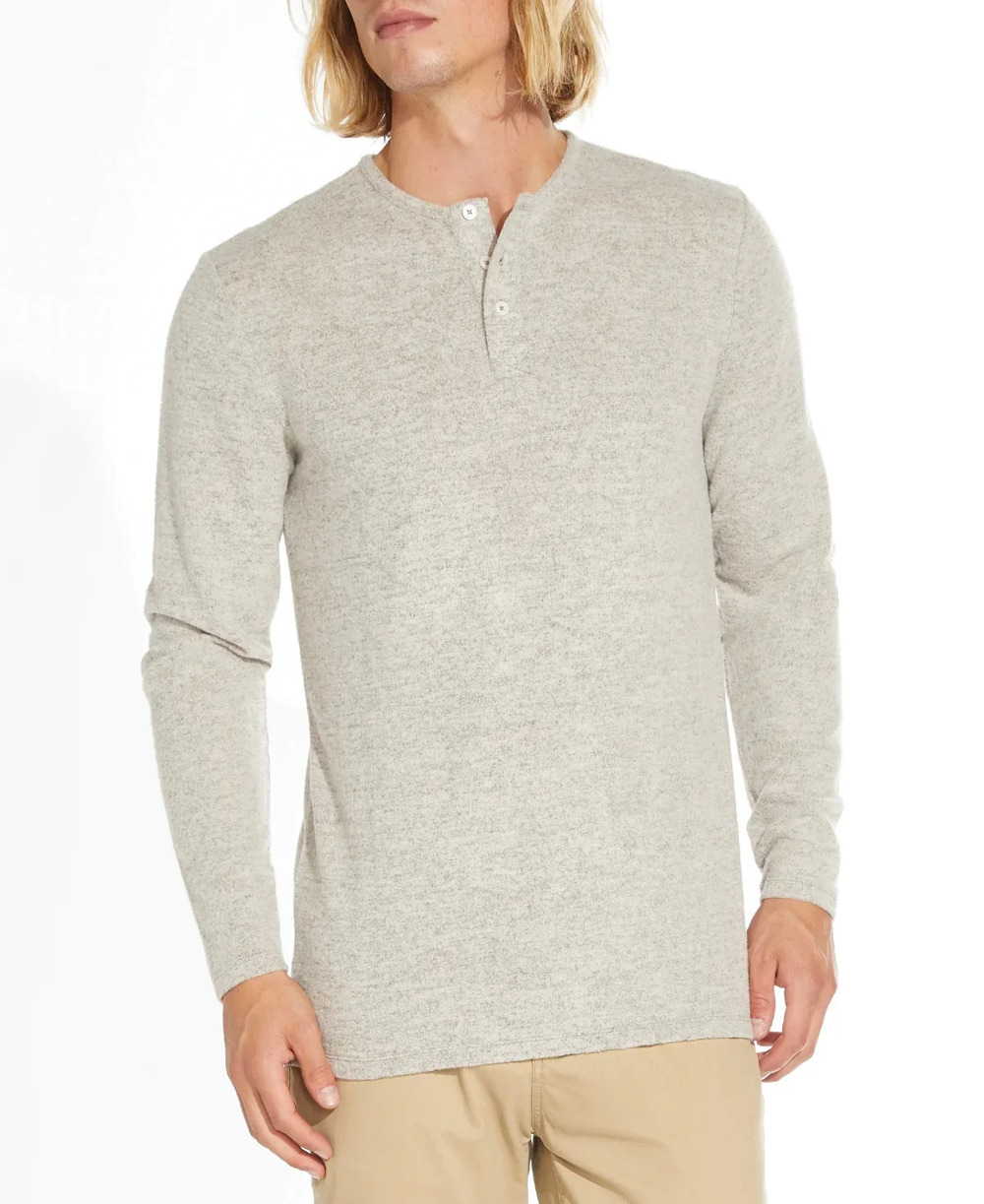 Civil Society Heather Beige Brushed Henley/11128